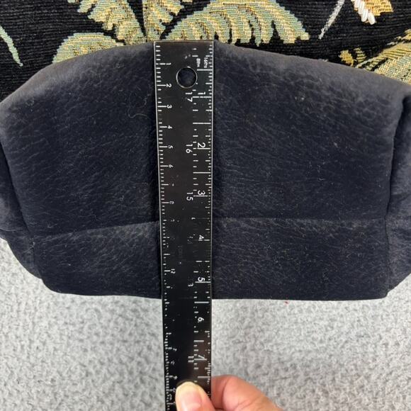 Vtg Tapestry Purse Floral Embroidery Velvet Leopard Peacock Dragonfly 80s Boho - Picture 10 of 13